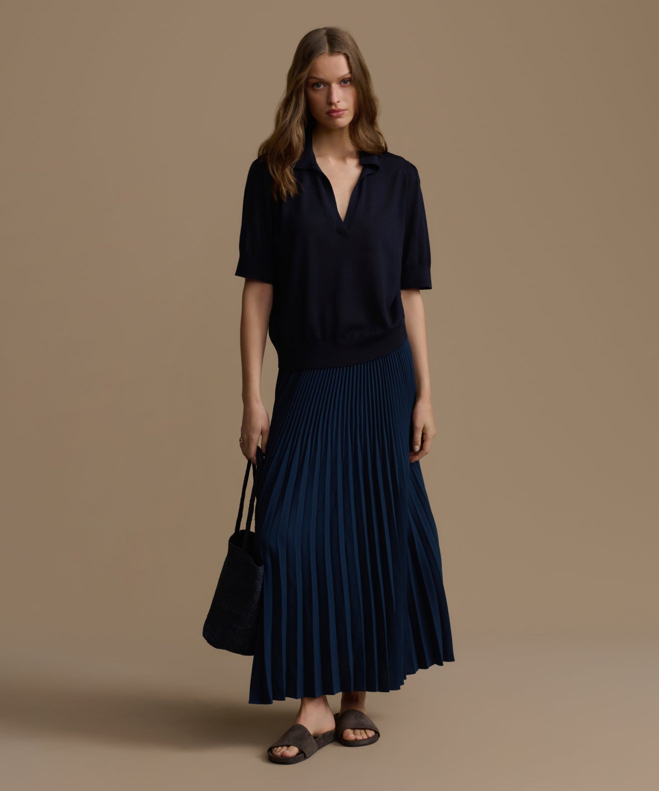 Pleated Skirt with Ultra-Flattering Drape